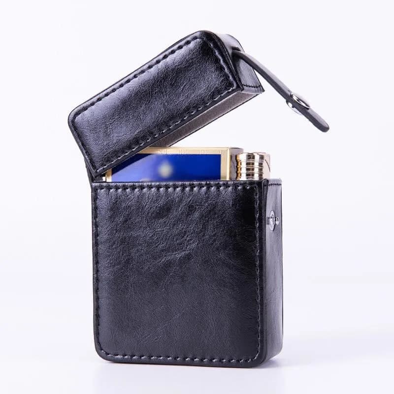 Cigarettes And Lighter Case Box Stylish Pu Leather Anti-Pressure Protective Case