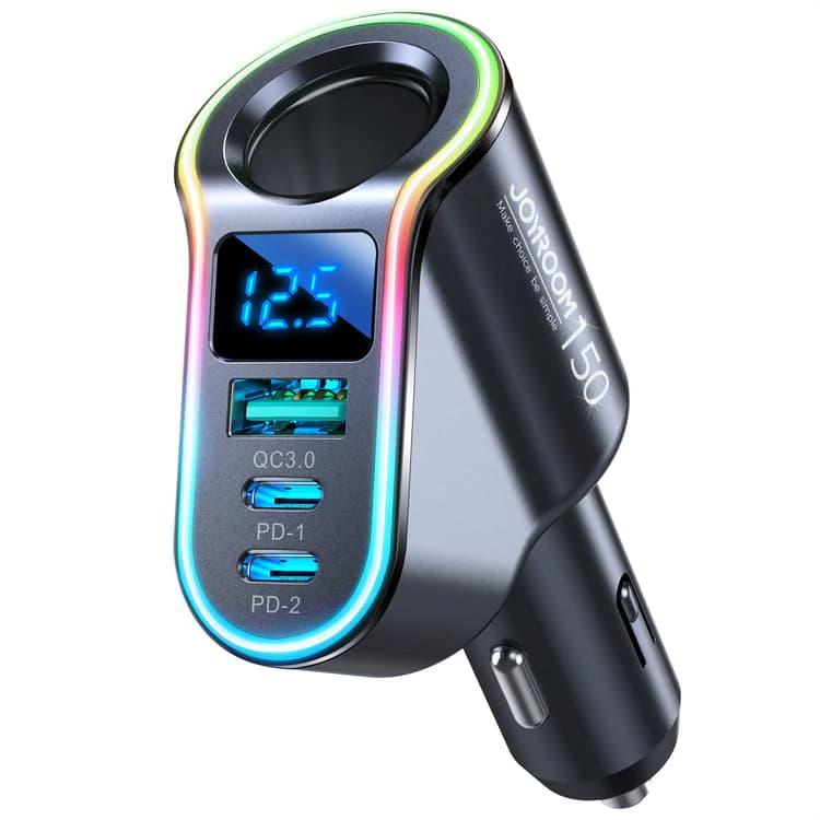 JOYROOM JR-CL21 Car Charger 4-in-1 Cigarette Lighter 150W