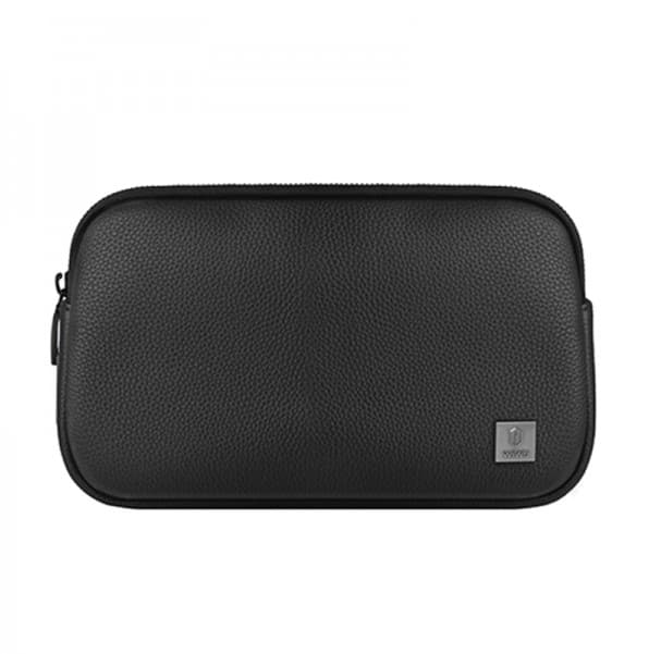 WIWU ALPHA FINGERPRINT LOCK CLUTCH BAG - BLACK